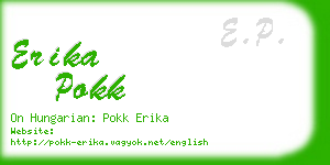 erika pokk business card